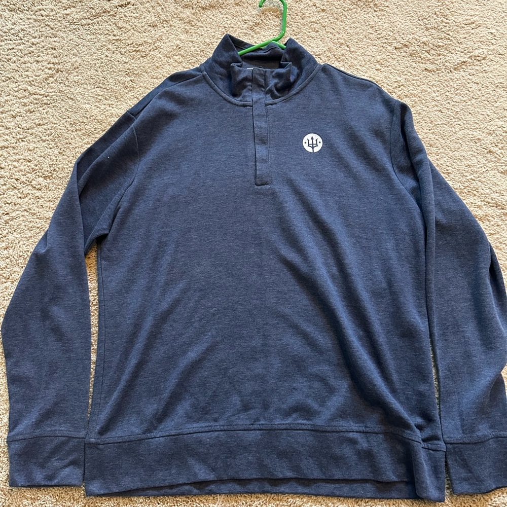 Delta Men's Navy Zip Up Sweater